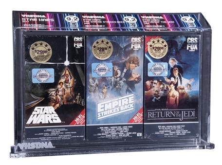 "Star Wars 10 Year Anniversary Original Trilogy Set in Trilogy Case" Sealed & Individuality VHSDNA Graded VHS Tapes